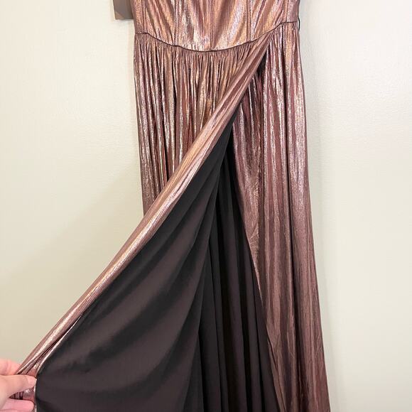 Retrofete Women's Metallic Pink Tube Jaden Strapless Party Dress Gown Small NWT - Picture 8 of 12